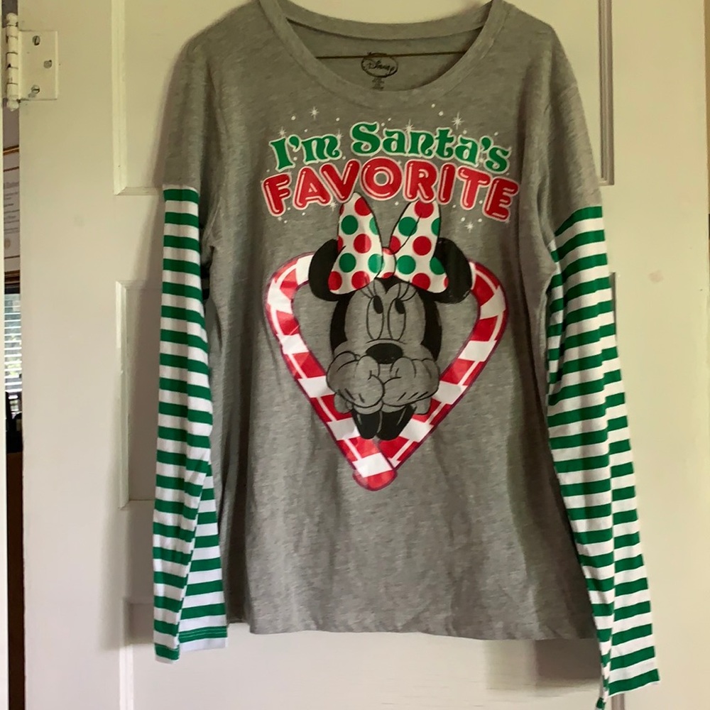 Minnie Mouse Christmas raglan tshirt